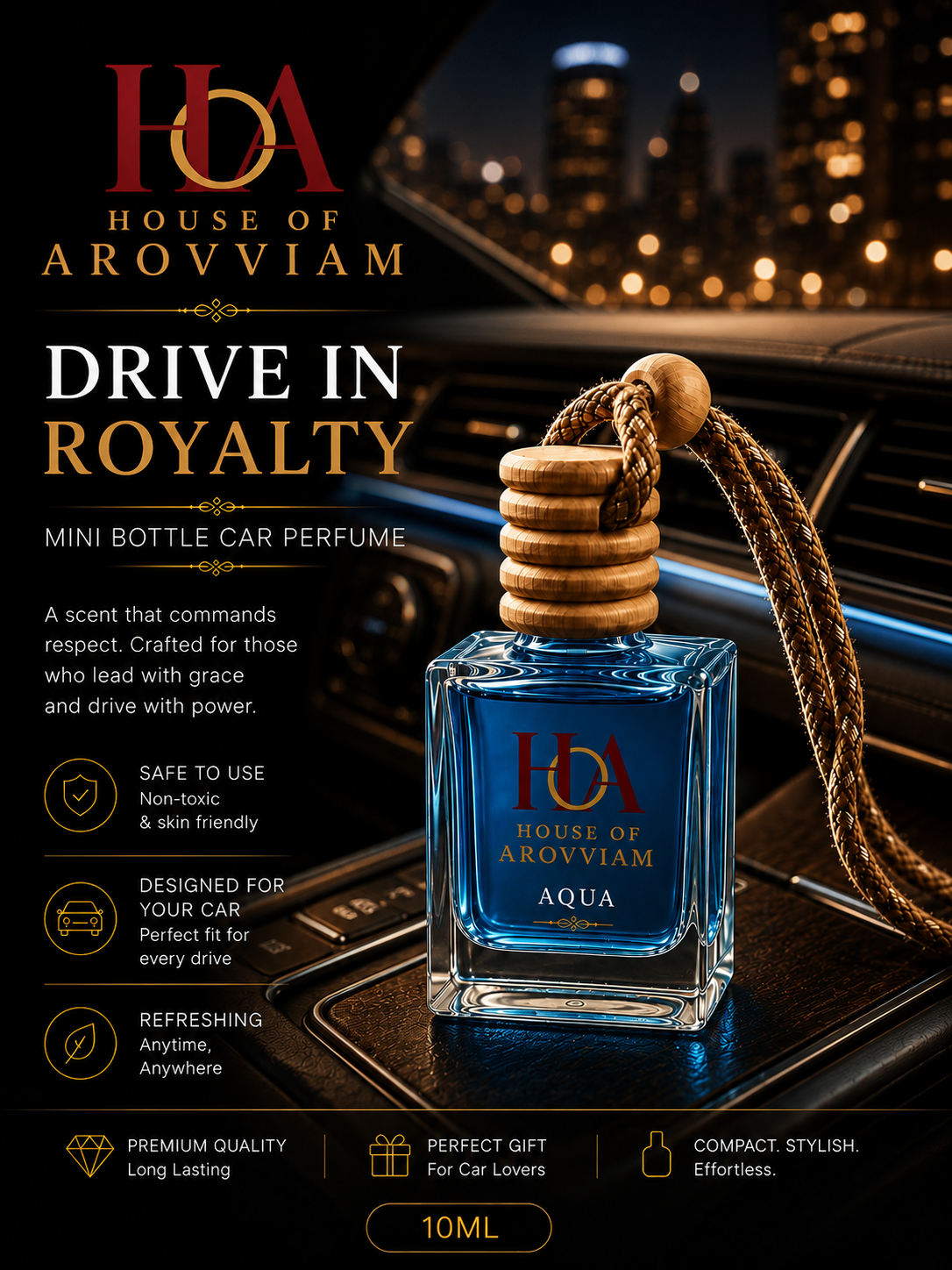 Aqua - Arovviam Mini Bottle Car Perfume