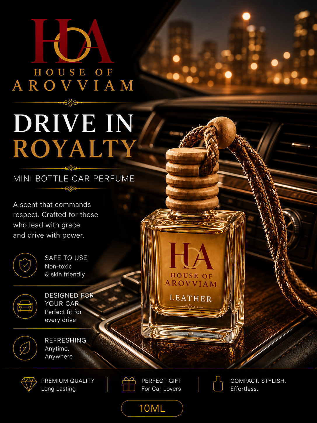 Leather - Arovviam Mini Bottle Car Perfume