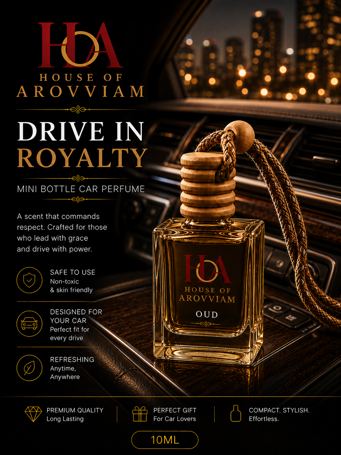 Oud - Arovviam Mini Bottle Car Perfume