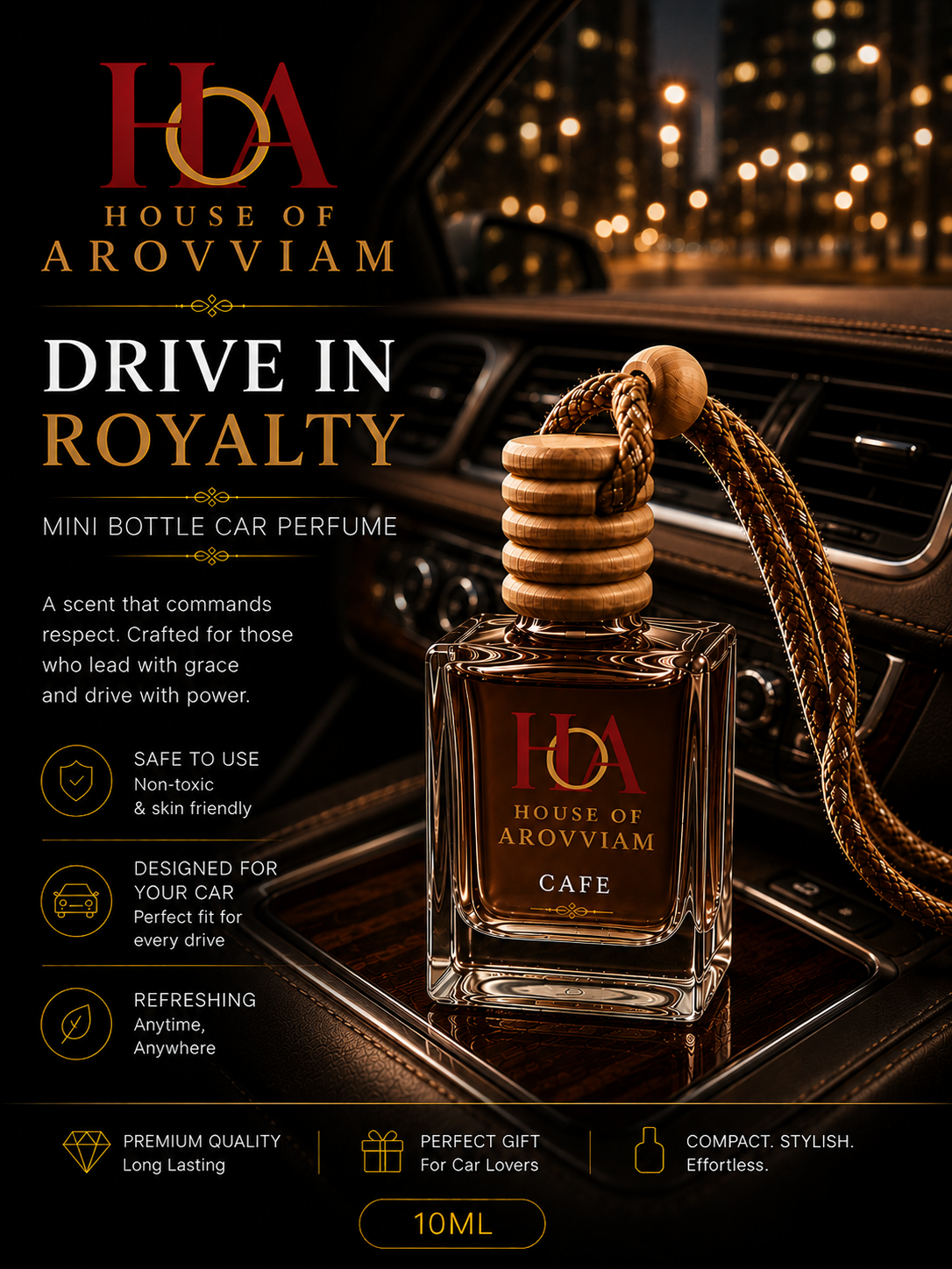 Cafe - Arovviam Mini Bottle Car Perfume