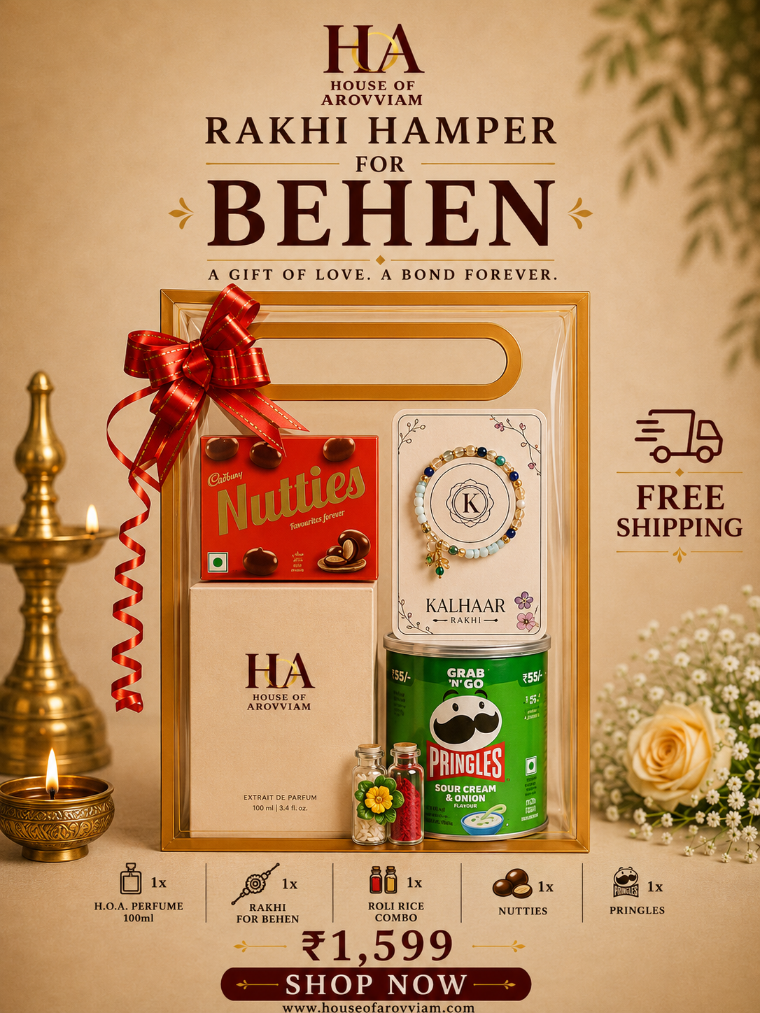 Rakhi Hamper for Behen by House of Arovviam